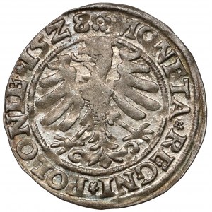 Sigismund I the Old, Cracow 1528 penny - very nice