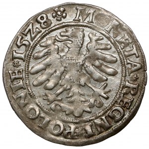 Zygmunt I Stary, Grosz Kraków 1528 - bardzo ładny