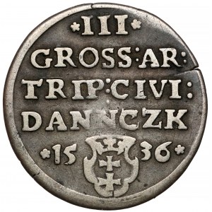 Sigismund I. der Alte, Trojak Danzig 1536