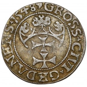 Sigismund I. der Alte, Danziger Pfennig 1548 - selten