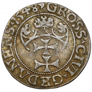 Sigismund I the Old, Gdansk 1548 penny - rare
