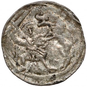 Ladislaus II the Exile, Denarius - Fight with the Lion