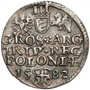 Stefan Batory, Trojak Olkusz 1582 - geb.nice