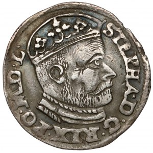 Stefan Batory, Trojak Olkusz 1585 GH - hladká