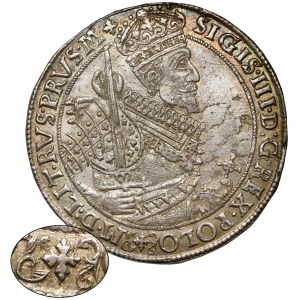 Sigismund III Vasa, Thaler Bydgoszcz 1629 II - dekoratives KREUZ - sehr selten