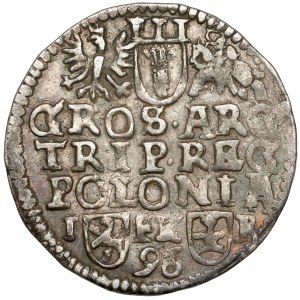 Zygmunt III Waza, Trojak Poznań 1596 - wąskie popiersie