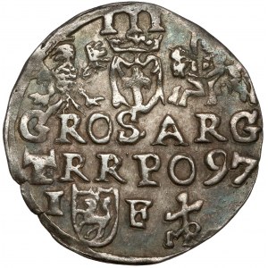 Sigismund III. Wasa, Trojak Lublin 1597 - Monogramm