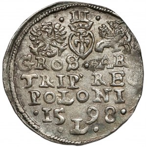 Zygmunt III Waza, Trojak Lublin 1598 - L w dacie - mała