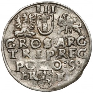 Zygmunt III Waza, Trojak Wschowa 1598 - litery HR-K - rzadszy