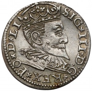 Zygmunt III Waza, Trojak Ryga 1597 - rzadszy portret