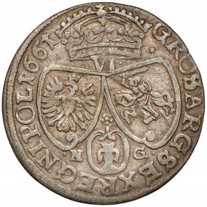 Jan II Kazimierz, Szóstak Poznań 1661 NG