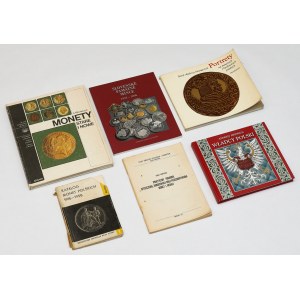 Zestaw literatury numizmatycznej (6szt) - katalogi monet + czyszczenie i konserwacja