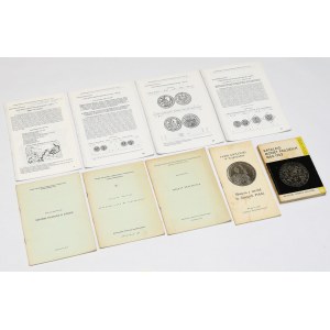 Zestaw literatury numizmatycznej (9szt) - katalog monet i artykuły numizmatyczne