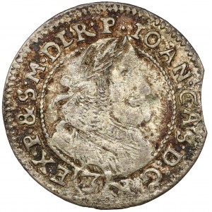 John II Casimir, 3 krajcary Opole 1660 TT - very rare