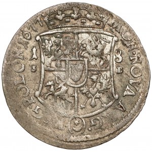 Jan III Sobieski, Ort Bydgoszcz 1677 SB - rovný štít