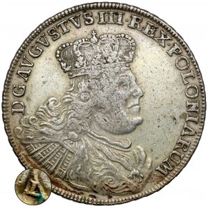 August III Sas, Thaler Leipzig 1756 EDC - podpis L - vzácný a pěkný