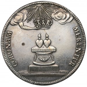 August III Sas, Gulden (2/3 talara) 1738 - zaślubinowy