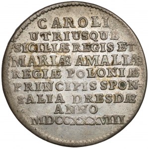 Augustus III Sas, Dwugrosz 1738 - Manželství