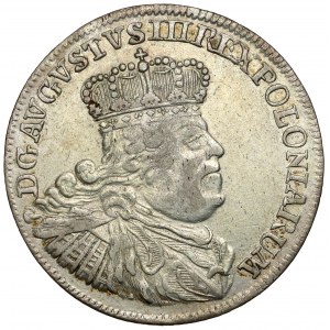 August III Sas, Dwuzłotówka Lipsk 1753 - 8 GR - rzadsze popiersie