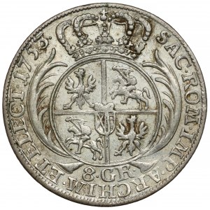 Augustus III Sas, Leipzig 1753 double gold coin - 8 GR - rarer bust