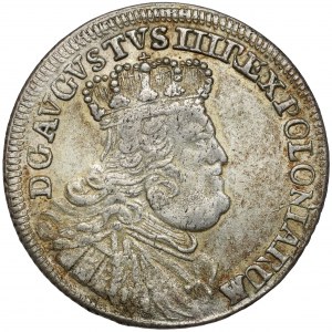 Augustus III Sas, Leipzig 1753 double gold coin - 8 GR - rare portrait