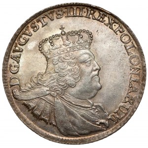 August III Sas, Ort Leipzig 1756 EC - small bust - BEAUTIFUL