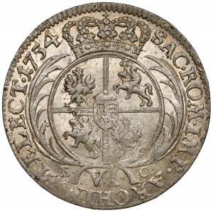 Augustus III Saský, Lipsko 1754 EC - úzký s větší hlavou