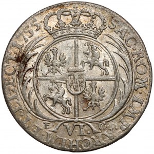 August III Saský, Lipsko 1755 ES - široký