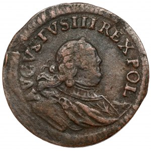 August III Sas, Gubin Pfennig 1754 - Buchstaben II - selten