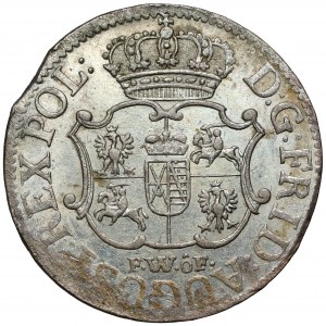 August III Sas, 1/12 thaler 1745 FWóF, Dresden - VICARIUS - RARE