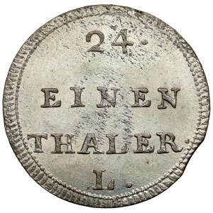 August III Sas, 1/24 thaler 1753 L, Leipzig - monogram - B.RZADKI