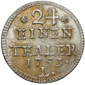 August III Sas, 1/24 Taler 1753 L, Leipzig - ohne EDC