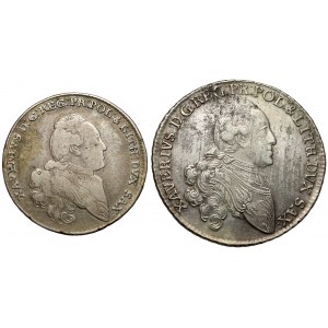 Xavier, guldeny (2/3 toliarov) a polguldeny 1764 EDC, Drážďany (2ks)