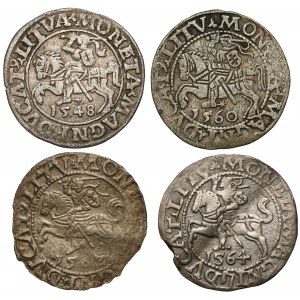 Sigismund II Augustus, Vilnius half-penny 1548-1564 (4pcs)