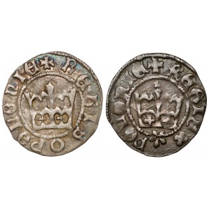 Casimir IV Jagiellonian and Jan Olbracht, Cracow half-penny - set (2pcs)