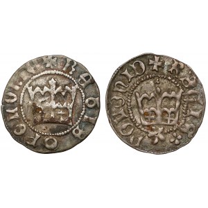 Casimir IV Jagiellonian and Jan Olbracht, Cracow half-penny - set (2pcs)