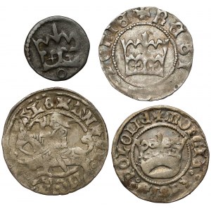 Casimir IV Jagiellonian - Alexander Jagiellonian, Half-penny and denarius (4pcs)