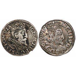 Zikmund III Vasa, Trojak Krakov 1602 a Bydgoszcz 1599 (2ks)