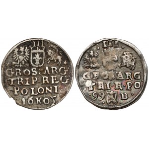 Zygmunt III Waza, Trojak Kraków 1602 i Bydgoszcz 1599 (2szt)