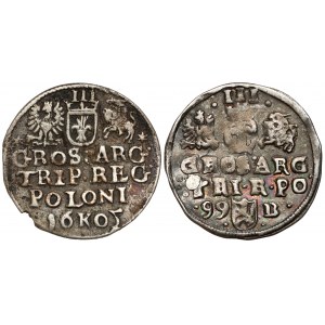 Žigmund III Vasa, Trojak Krakov 1602 a Bydgoszcz 1599 (2ks)