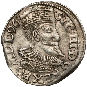 Sigismund III Vasa, Trojak Poznań 1596 ID - date on obverse