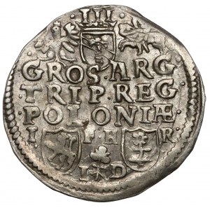 Zygmunt III Waza, Trojak Poznań 1596 ID - data na awersie