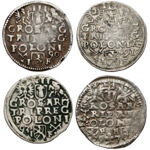 Sigismund III Vasa, Trojaks Poznań 1590-1597 (4pc)