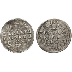 Sigismund III. Wasa, Troikas Poznań 1589 und 1591 (2 Stück)