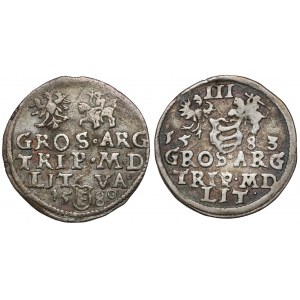 Stefan Batory, Vilnius Troikas 1580-1583 (2pcs)