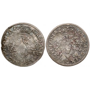 John III Sobieski, Sixpacks Bydgoszcz 1678 and 1681 (2pcs)