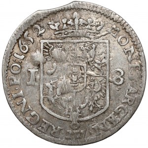 John II Casimir, Ort Wschowa 1652 MW - OPEN crown - b.rare