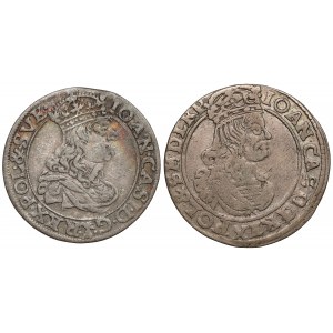 Jan II Kazimír, Krakovské šestipence 1661-1662 (2ks)