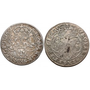 Jan II Kazimír, Krakovské šestipence 1661-1662 (2ks)