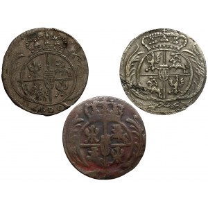 Augustus III Sas, 1/24 thaler 1760-1762 Leipzig, set (3pcs)